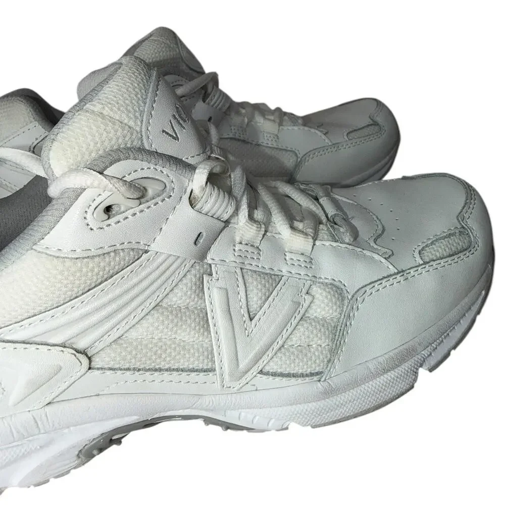 Vionic Women Sneakers White 23Walk 2.0 Comfy Shoes Size 8.5 Orthopedic Leather